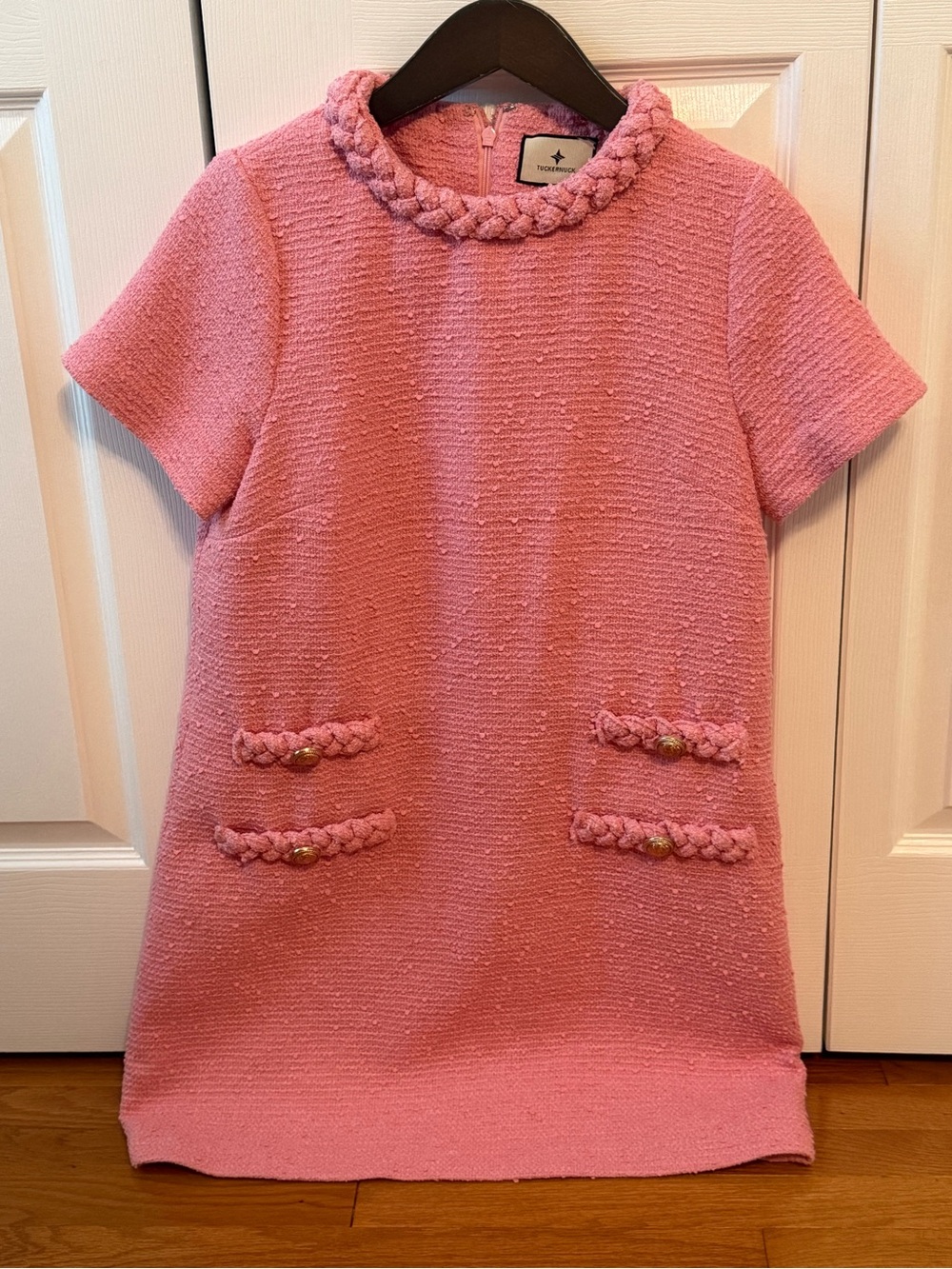 Tuckernuck Jackie Dress in Pink Tweed - Picture 2 of 4